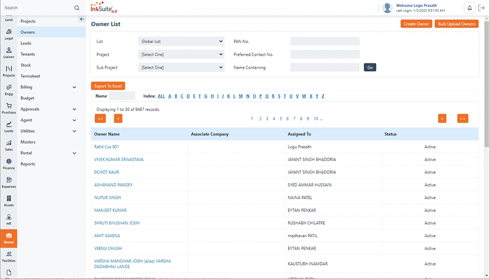 rentals module